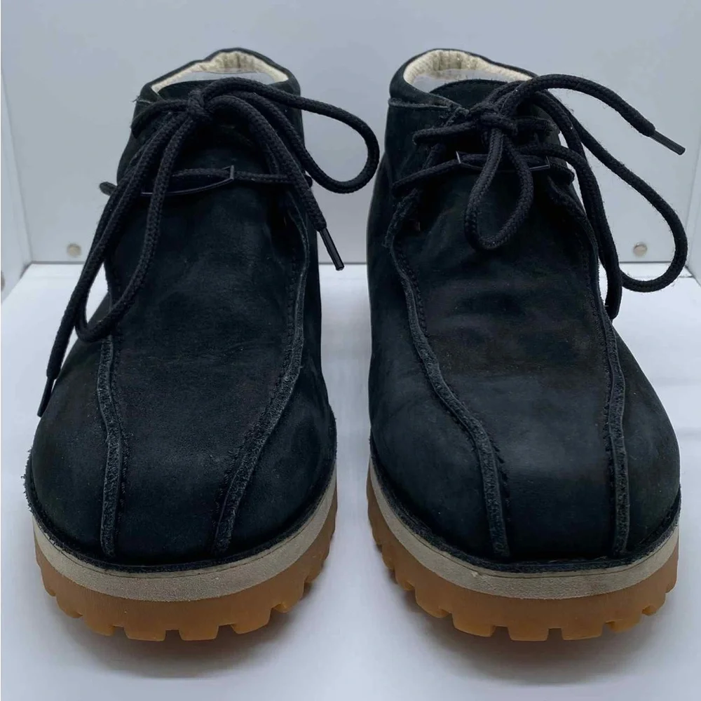 Buffalino Black Suede Leather Men’s Lace-Up Boots‎ Size 10